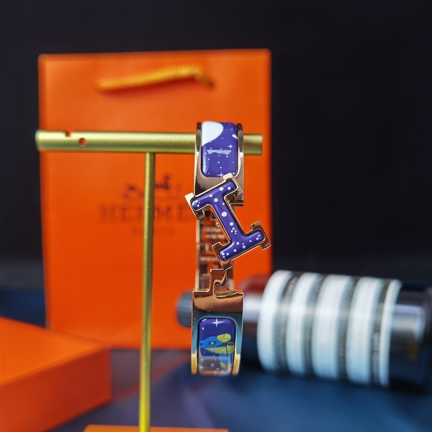 DIANA H STAR AND MOON BRACELET 12MM