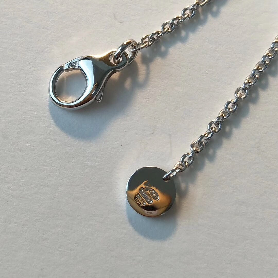 DIANA ZERO 1 BLACK CERAMIC SILVER NECKLACE