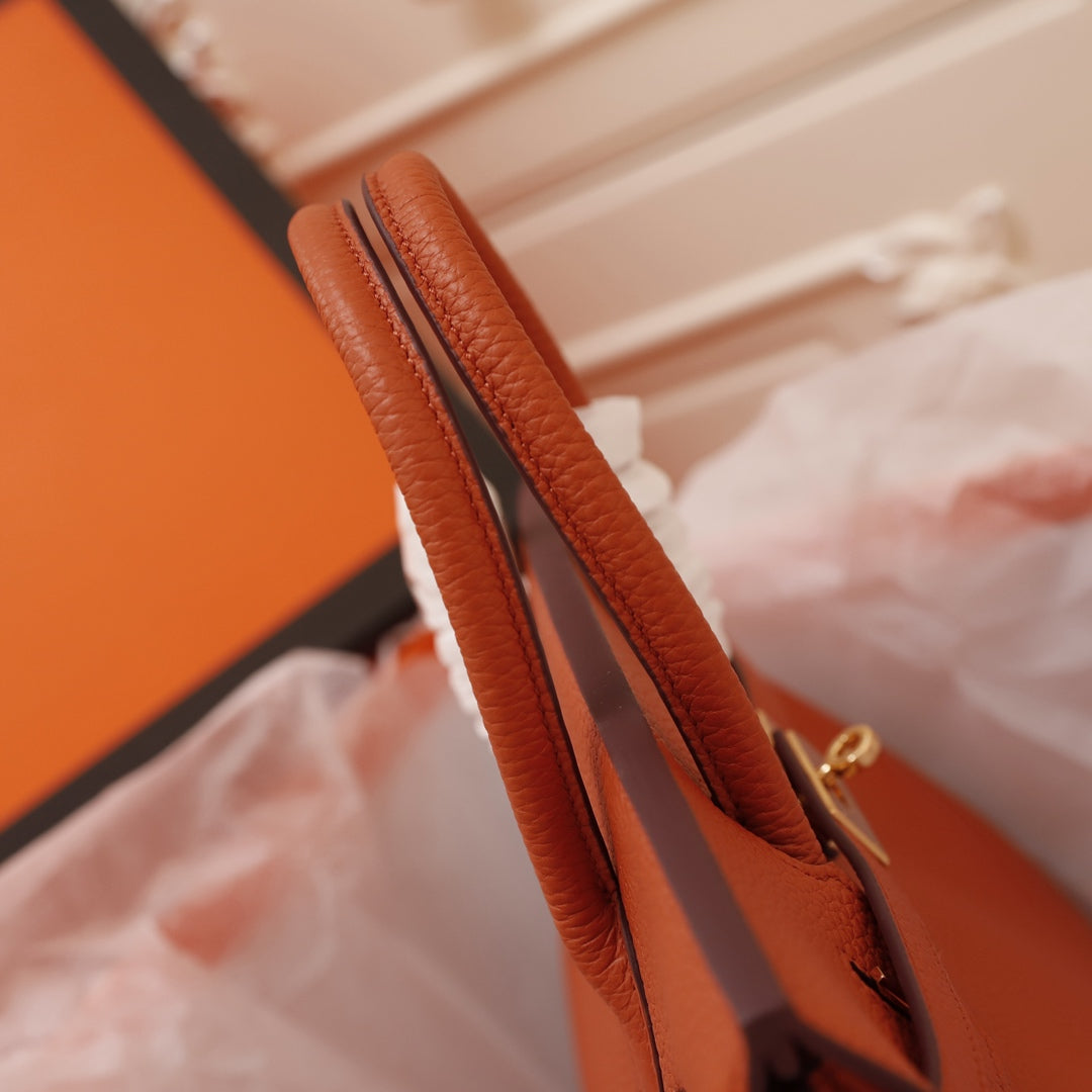 HM BIRKIN BAG 35 FIRE TOGO GOLD HARDWARE