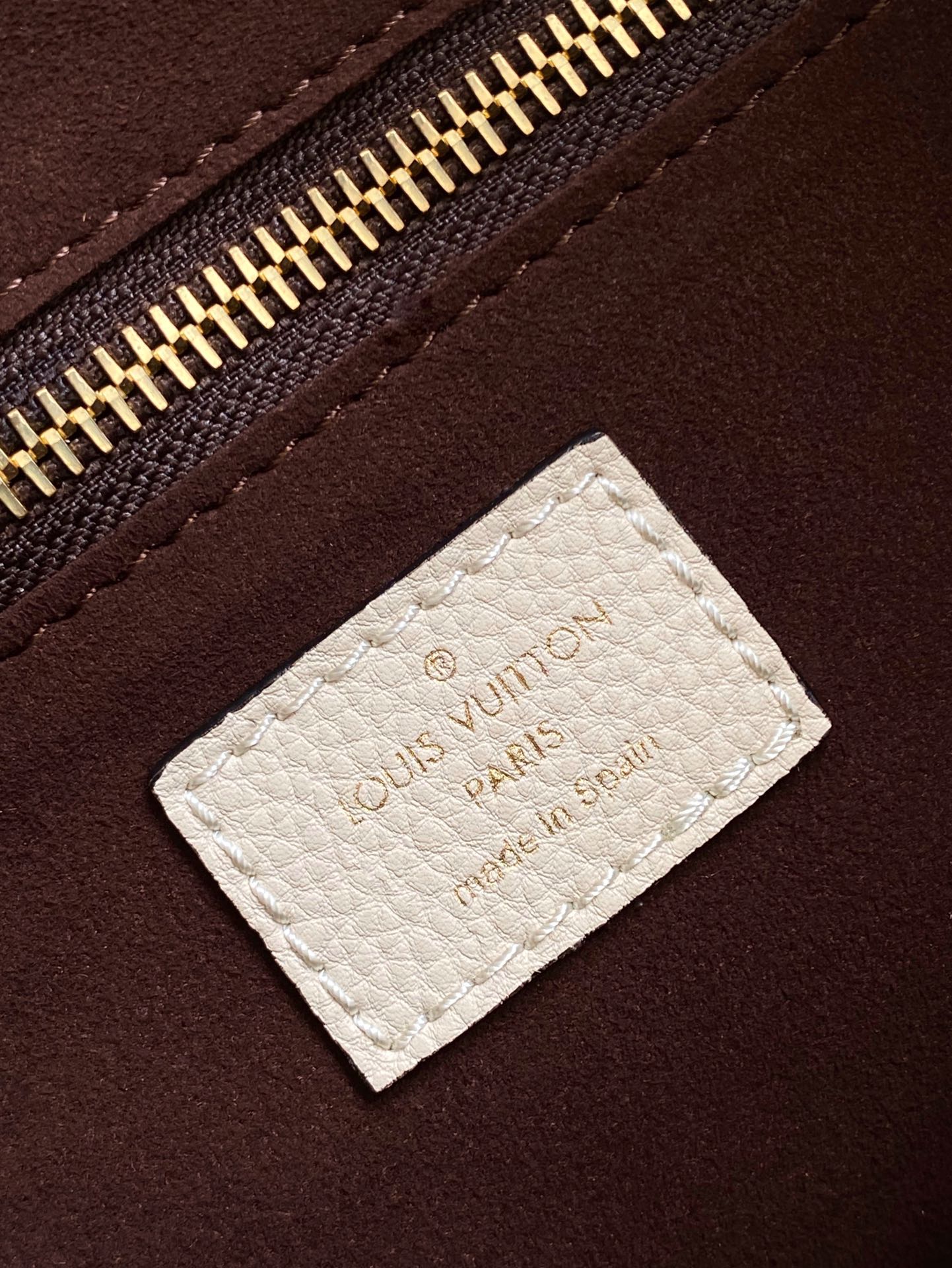 NEVERFULL MM 32 TOURTERELLE GRAY MONOGRAM EMPREINTE LEATHER