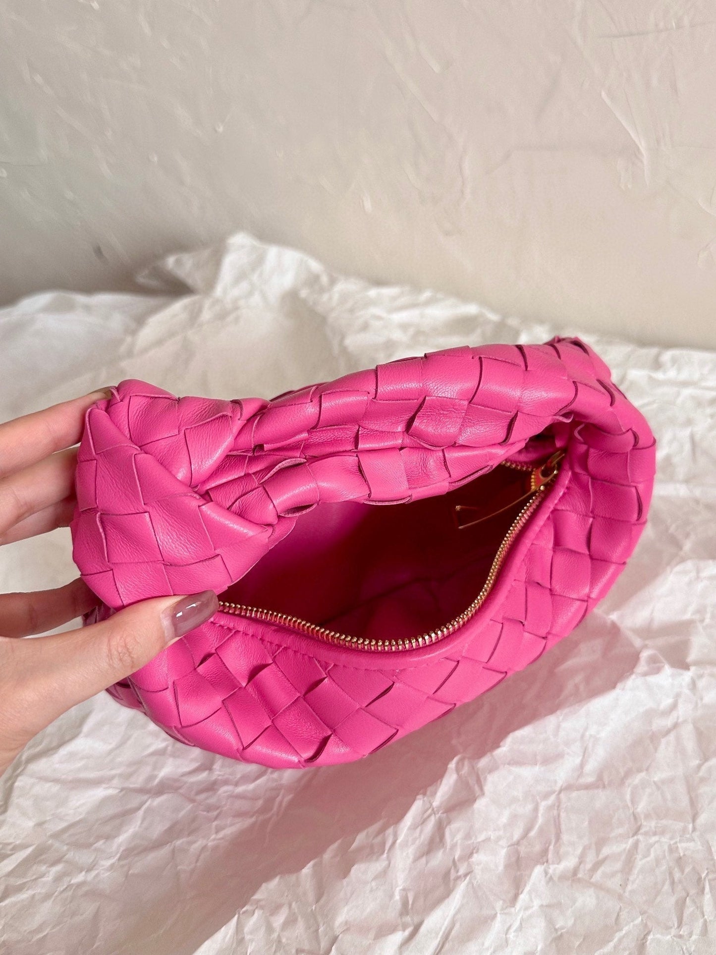 mini jodie 28 dark pink lambskin