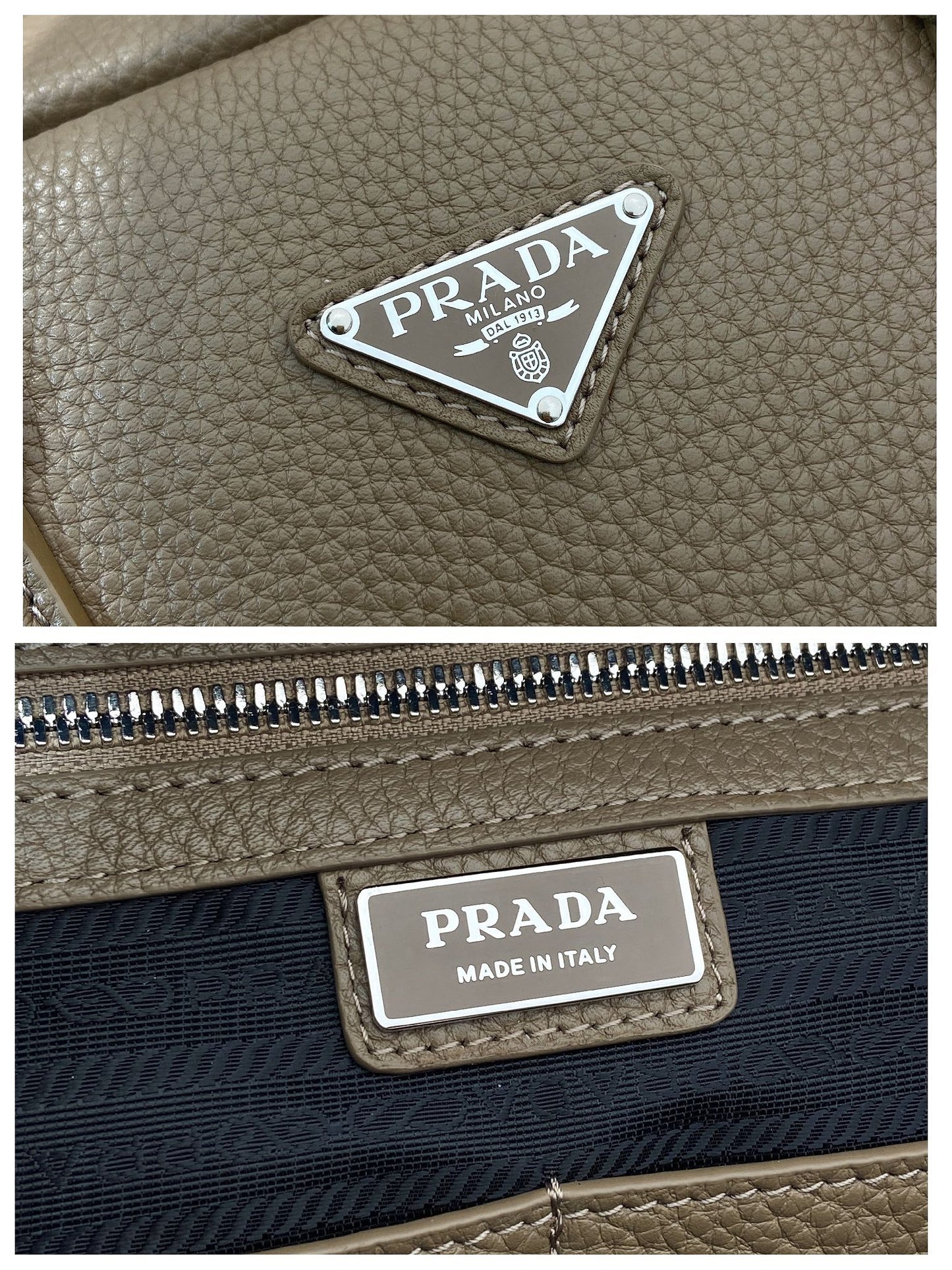 BRIEFCASE 40 IN DRIED MOSS GRAINED CALFSKIN