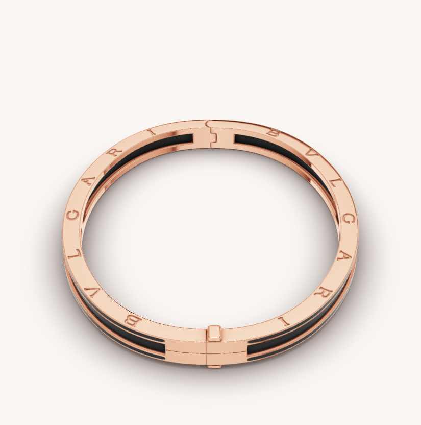DIANA ZERO 1 PINK GOLD WITH MATTE BLACK CERAMIC BRACELET