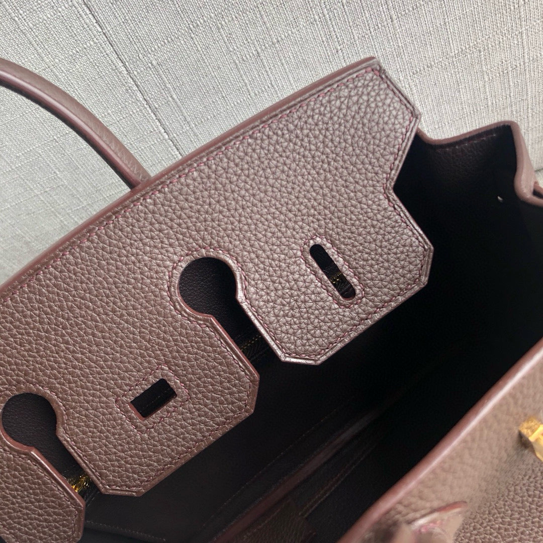 HM BIRKIN 25CM CAFE TOGO LEATHER GOLD HARDWARE