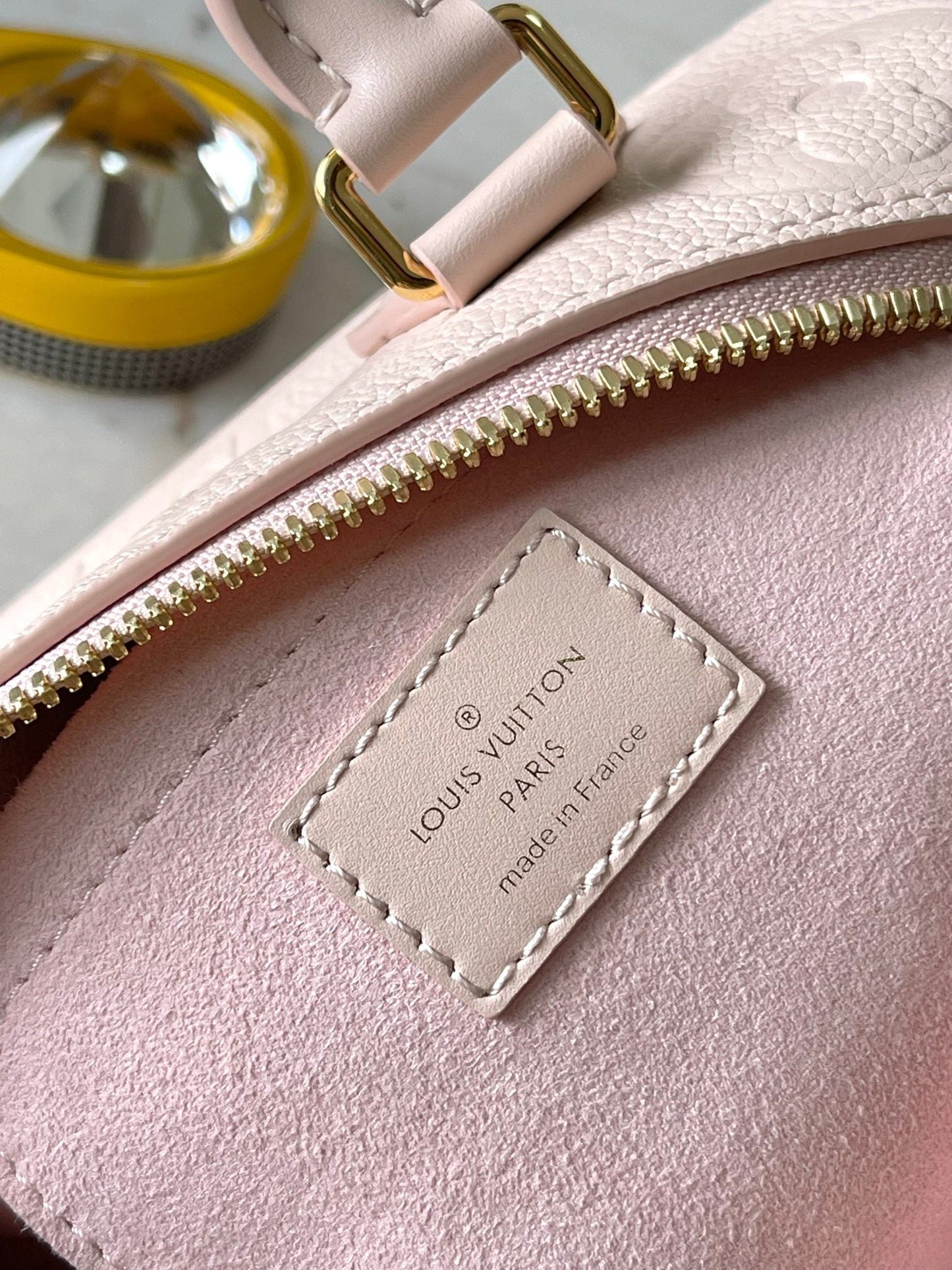 SPEEDY BANDOULI¨¨RE 20 IN LIGHT PINK MONOGRAM EMPREINTE LEATHER