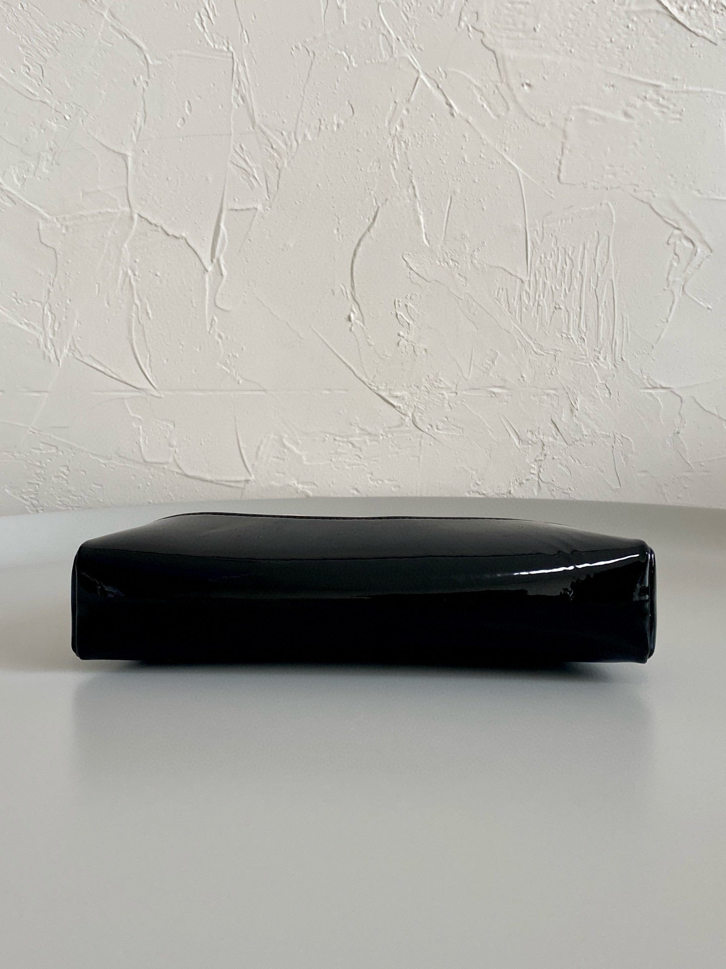 23a cc 31 mini shopping bag 23cm yellow black patent calfskin