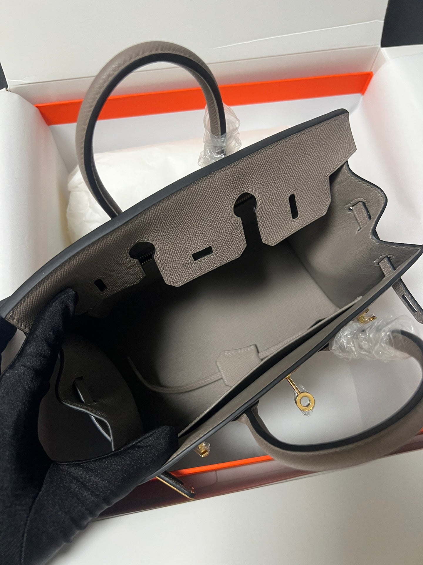 HM BIRKIN SELLIER ETAIN EPSOM LEATHER GOLD HARDWARE