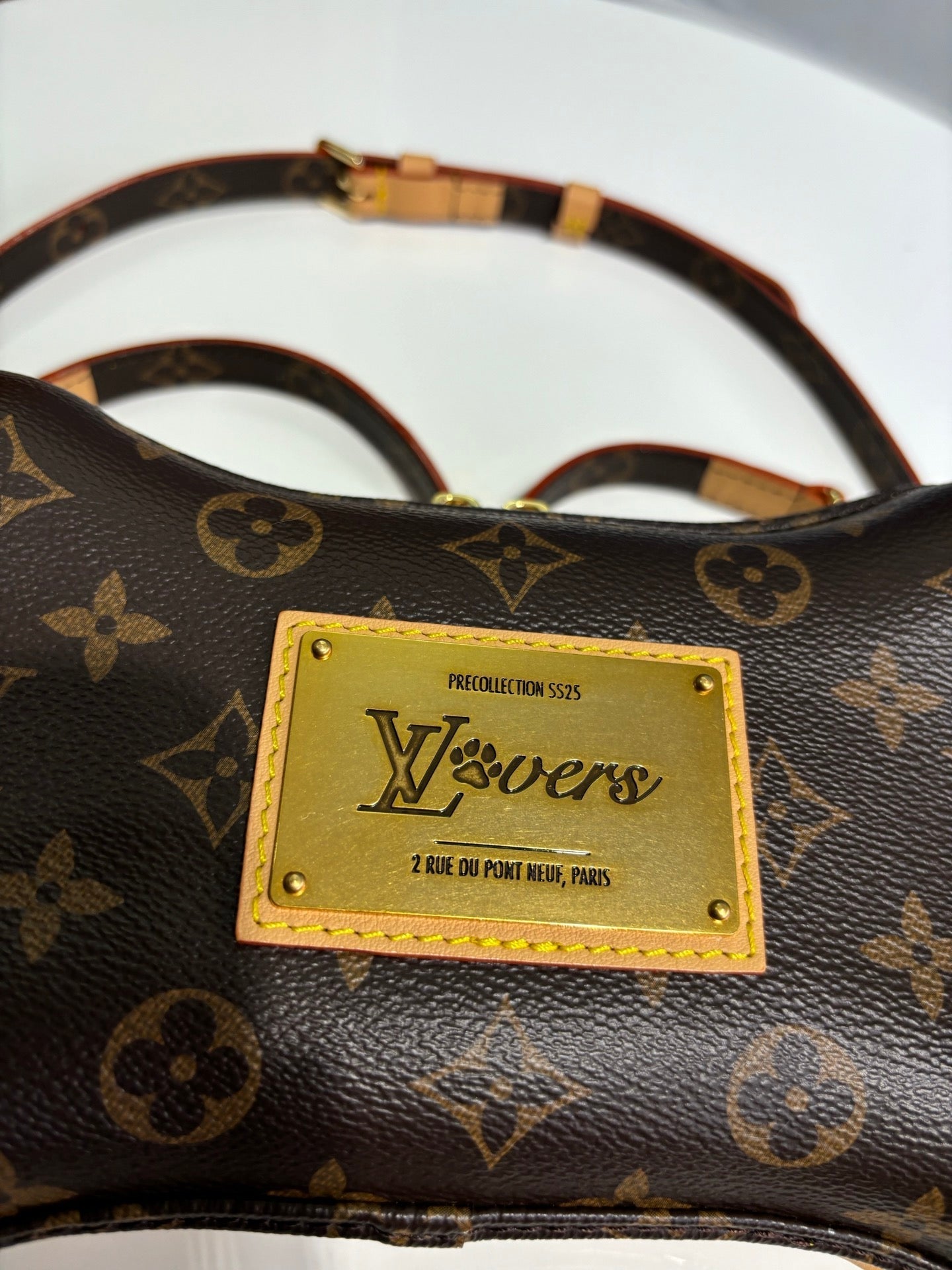 LV SS25 Bone Wearable Wallet 24cm Monogram coated canvas