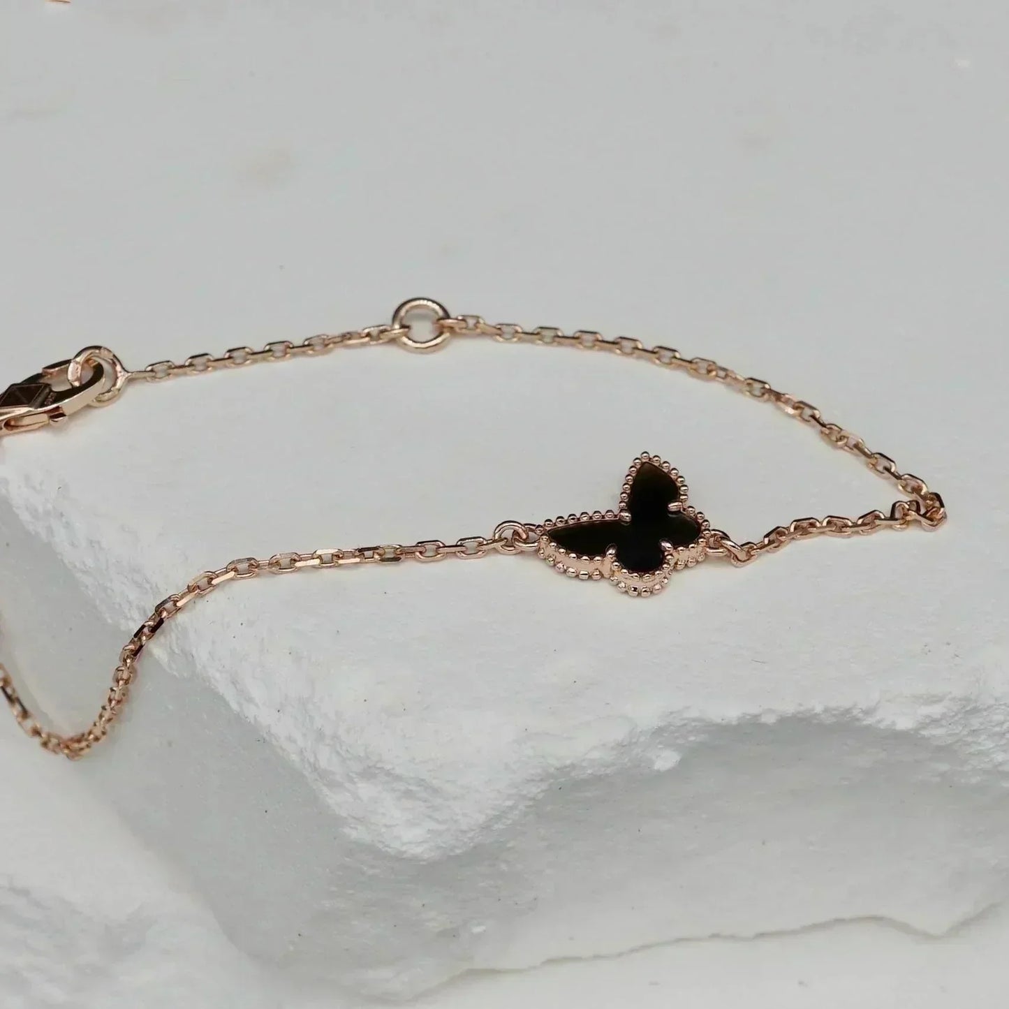 DIANA BUTTERFLY ONYX BUTTERFLY BRACELET