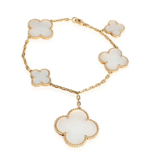 DIANA MAGIC CLOVER MOP GOLD BRACELET 5 MOTIFS