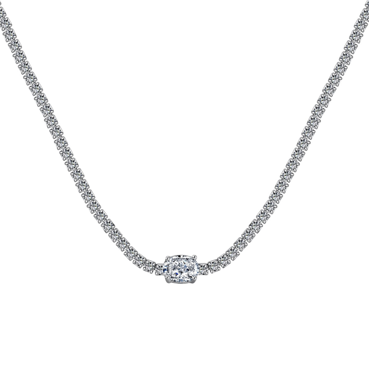 [HOT]1.0 Carat Shining Oval Cut Necklace