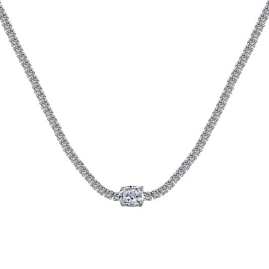 [HOT]1.0 Carat Shining Oval Cut Necklace