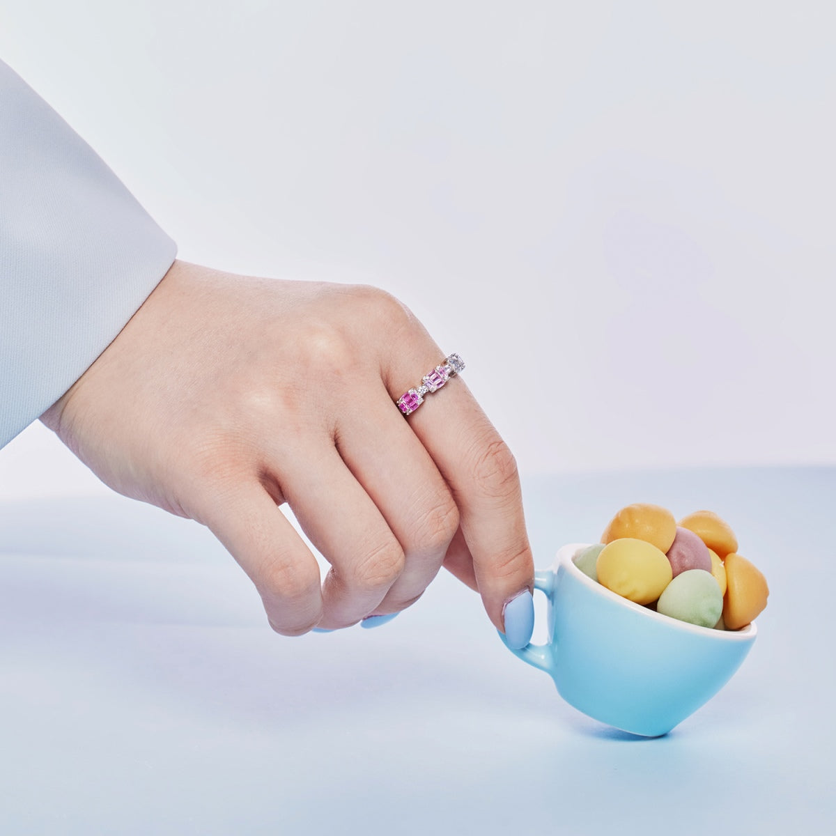 [HOT]Unique Colorful Emerald Cut Party Ring