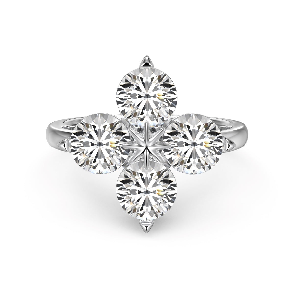 [HOT]Four-Leaf Clover Eight-Pointed Star Ring