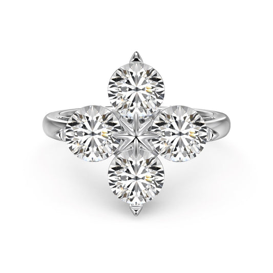 [HOT]Four-Leaf Clover Eight-Pointed Star Ring