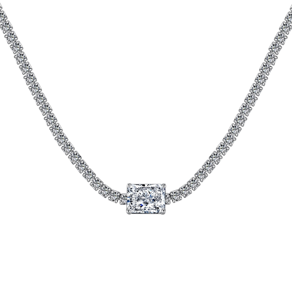 [HOT]2.0 carat Ornate Emerald Cut Necklace