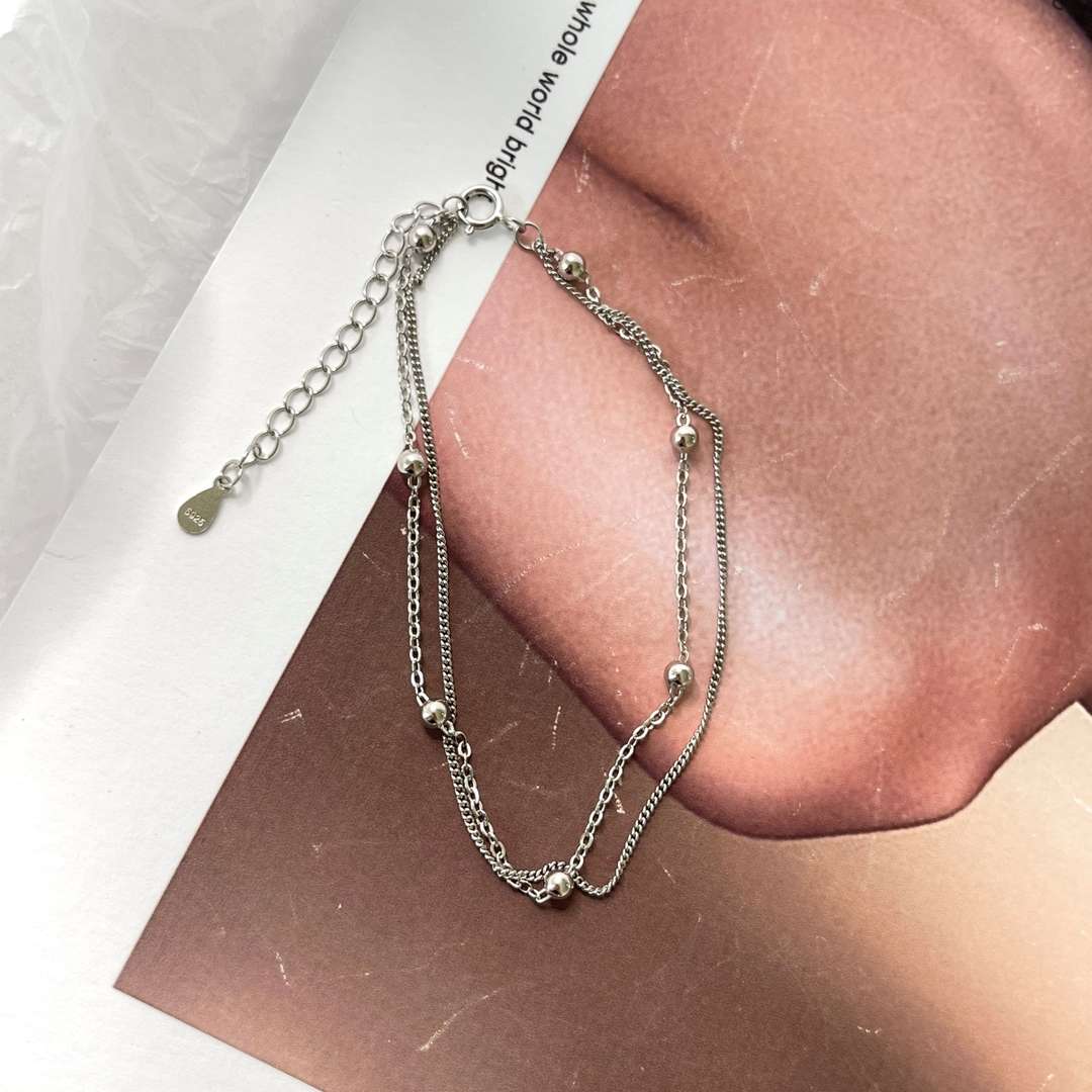 [HOT]Delicate Bead Double Layer Bracelet