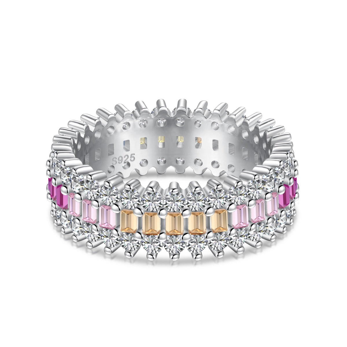 [HOT]Ornate Colorful Radiant Cut Daily Ring