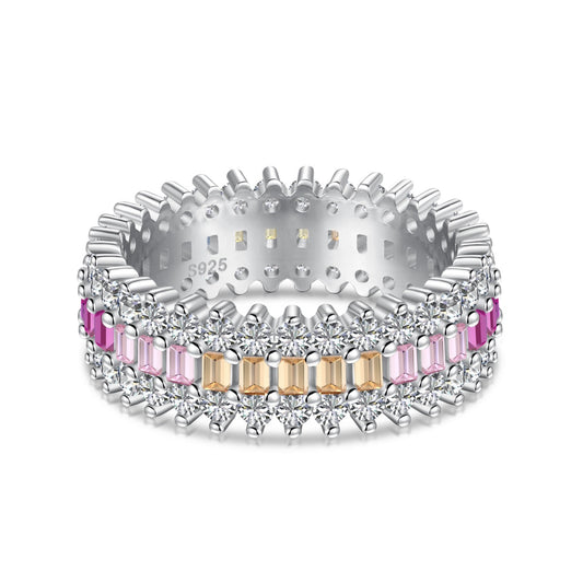 [HOT]Ornate Colorful Radiant Cut Daily Ring