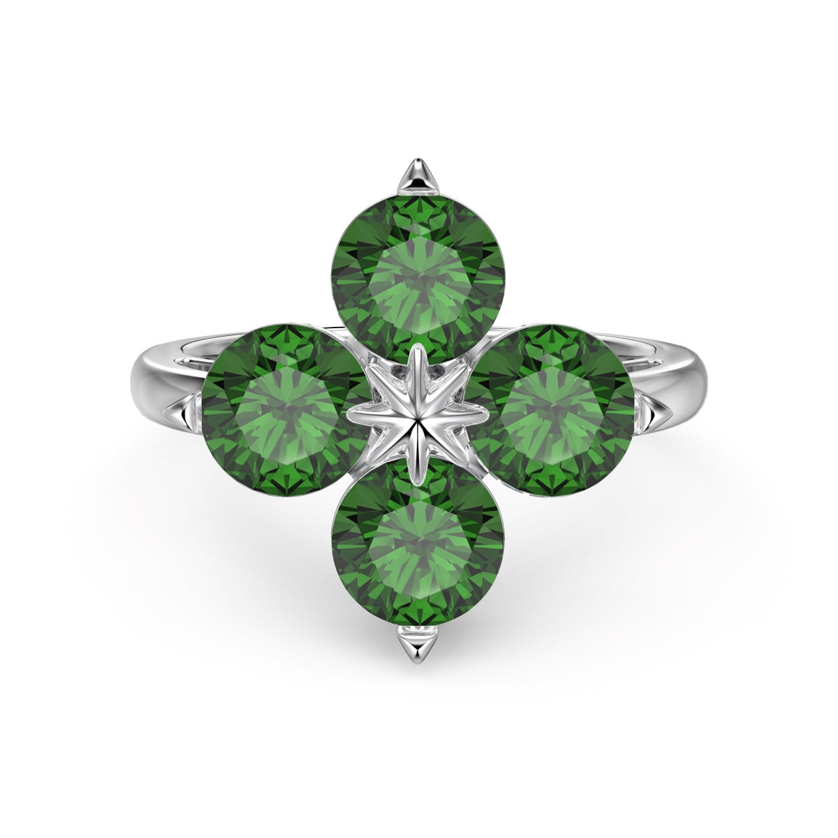 [HOT]Four-Leaf Clover Eight-Pointed Star Ring