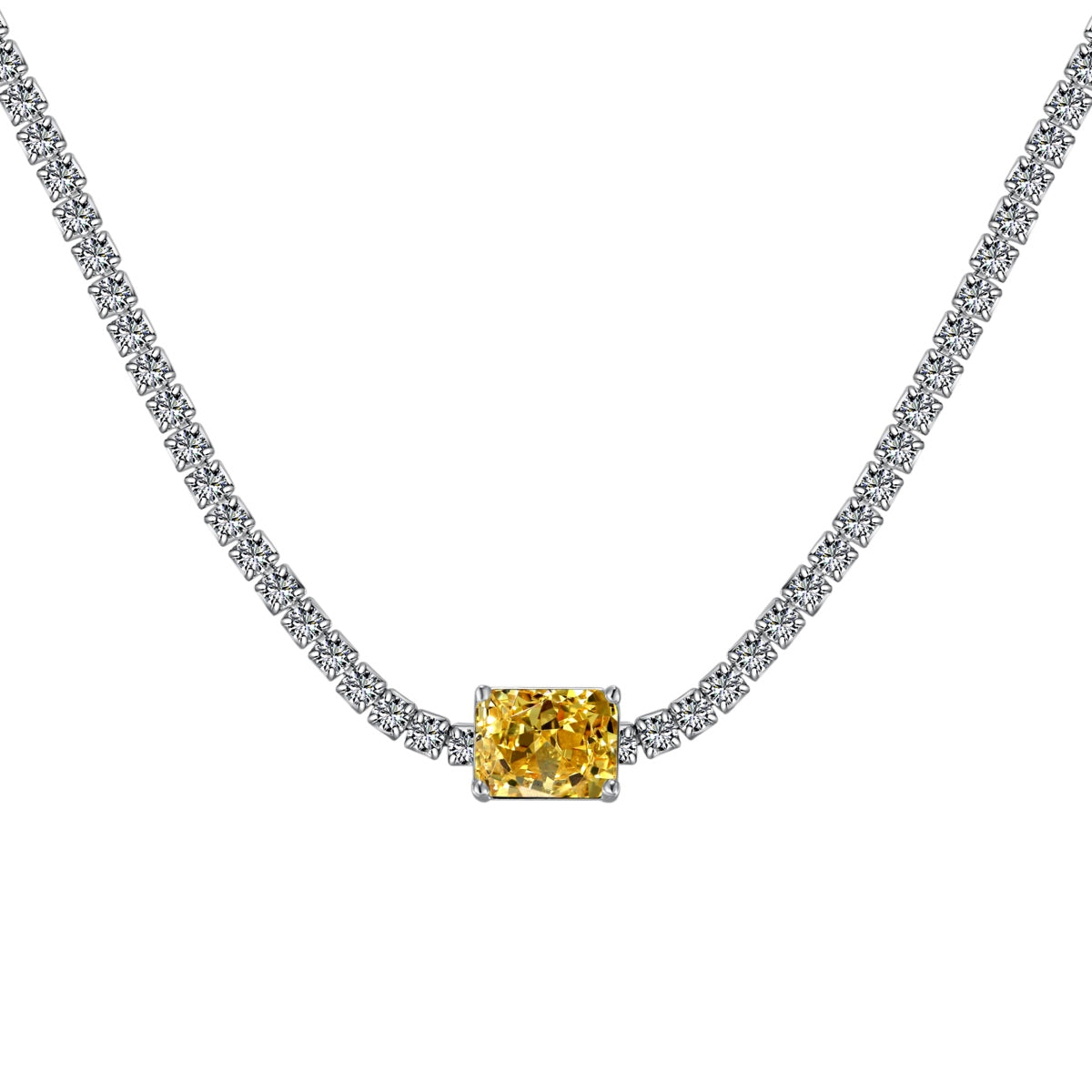 [HOT]2.0 carat Ornate Emerald Cut Necklace