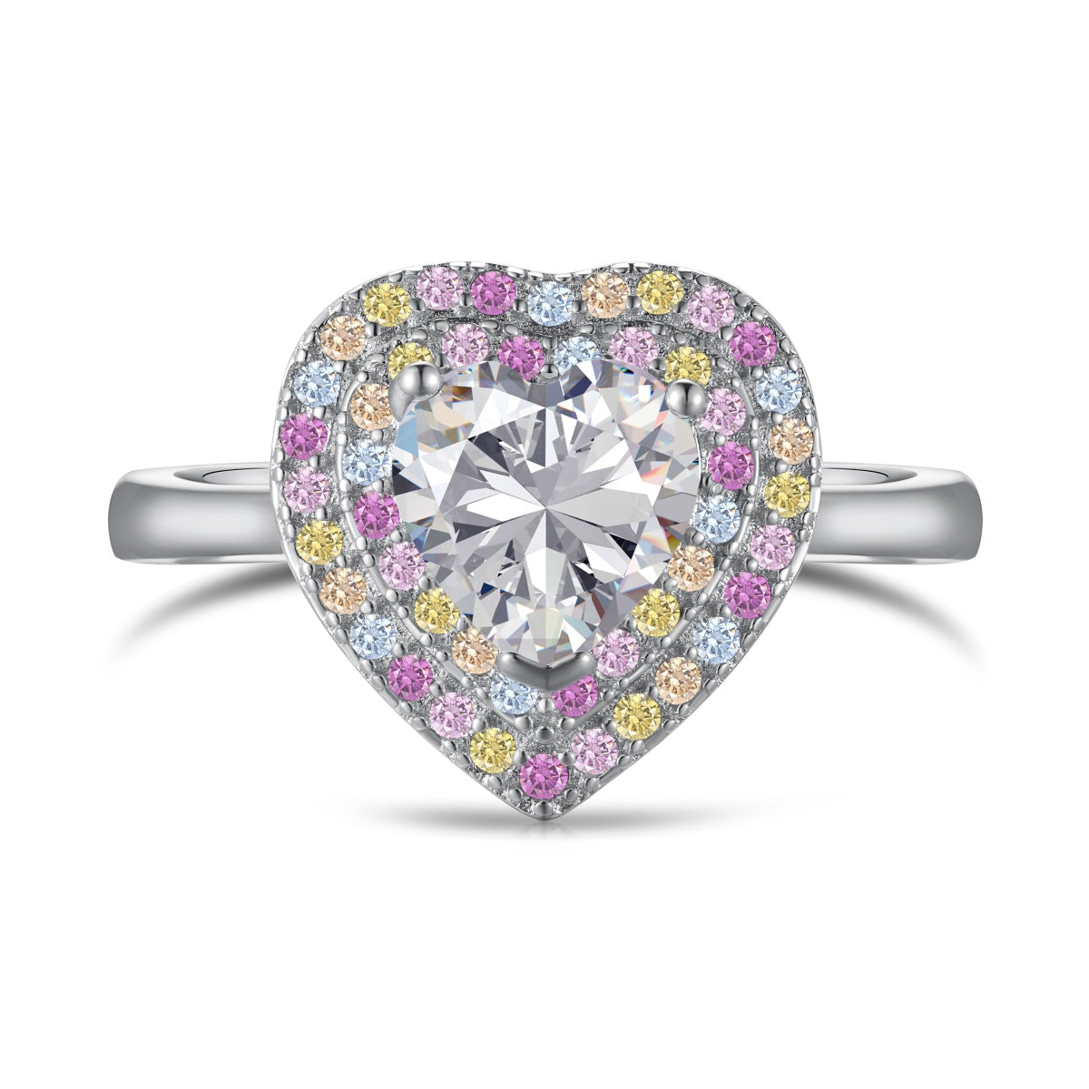 [HOT]Delicate Ebullient Heart Shape Wedding Ring