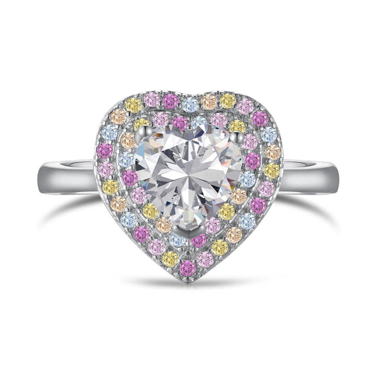 [HOT]Delicate Ebullient Heart Shape Wedding Ring