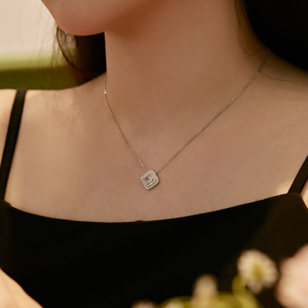 [HOT]Sparkling Asscher Cut Necklace