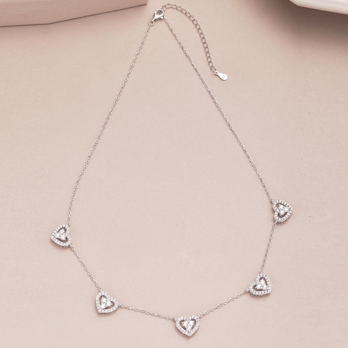 [HOT]Sparkling Five Heart Necklace