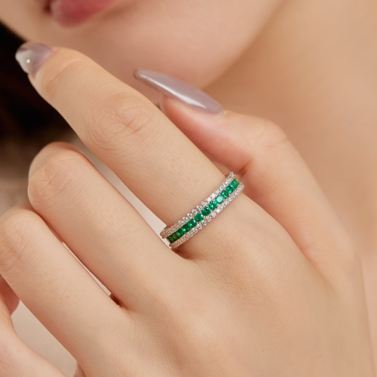 [HOT]Delicate Colorful Round Cut Daily Ring