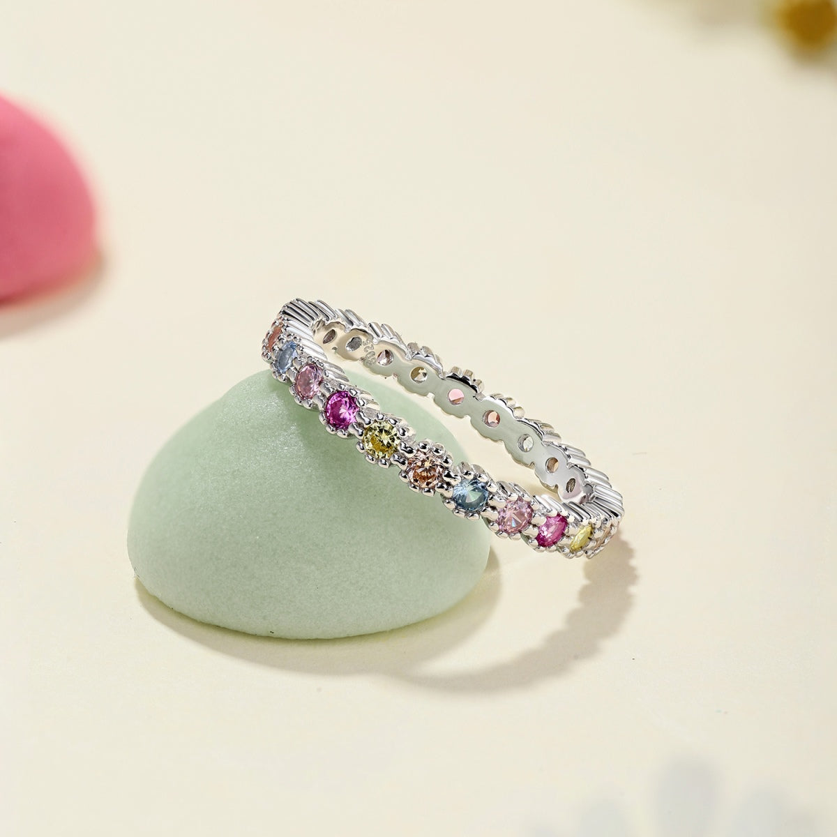 [HOT]Exquisite Colorful Round Cut Party Ring