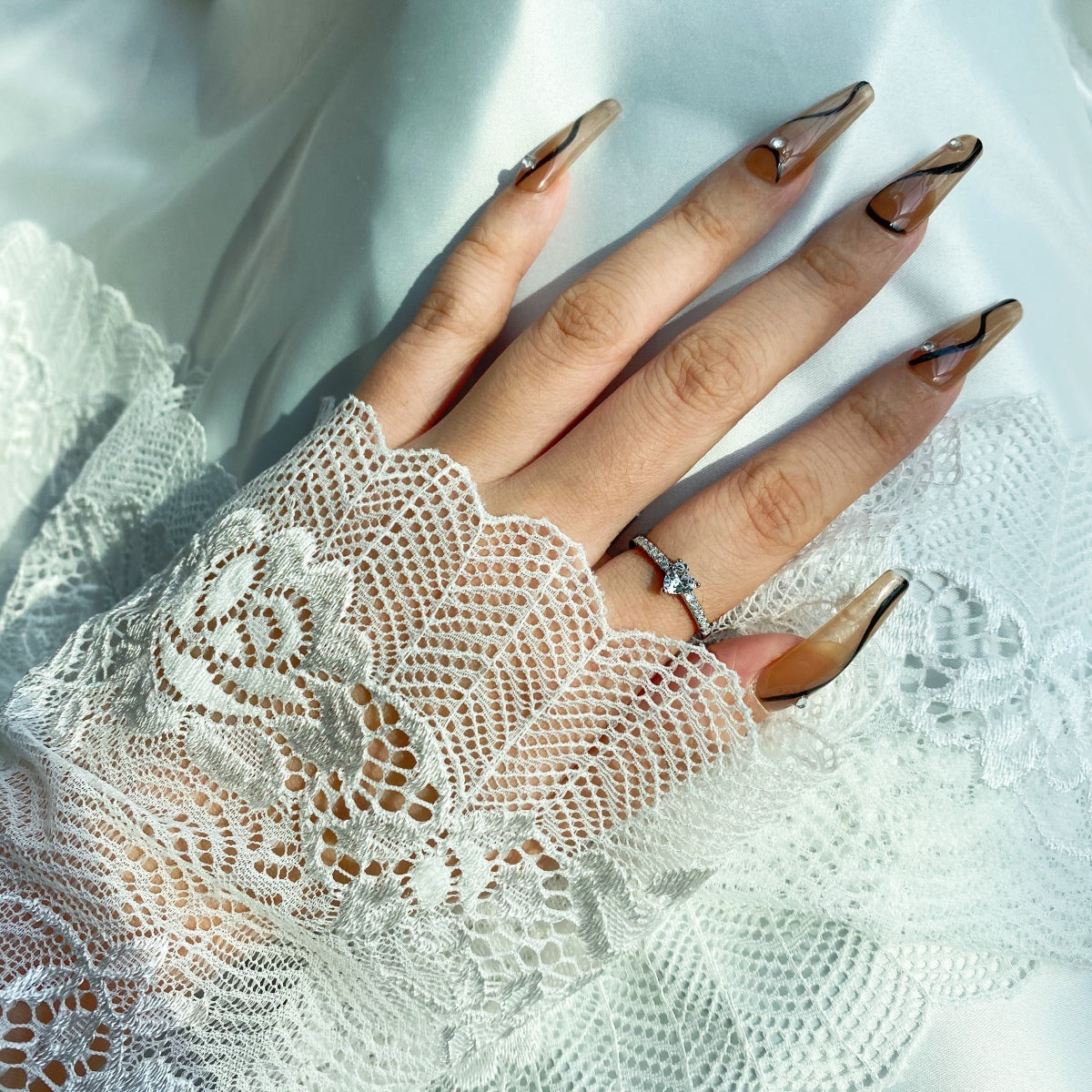 [HOT]0.5 Carat CaratEternity Charming Heart Shape Lover Ring