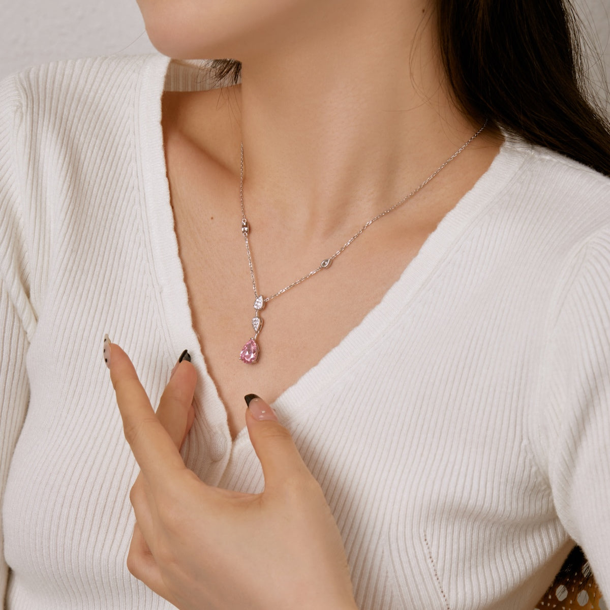 [HOT]Dazzling Pear Cut Necklace