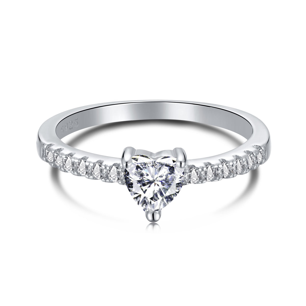 [HOT]0.5 Carat CaratEternity Charming Heart Shape Lover Ring