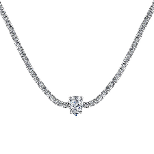 [HOT]1.0 carat Unique Pear Cut Tennis Necklace