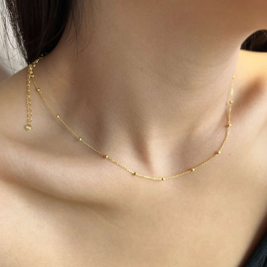 [HOT]Small Bead Clavicle Chain Simple Necklace