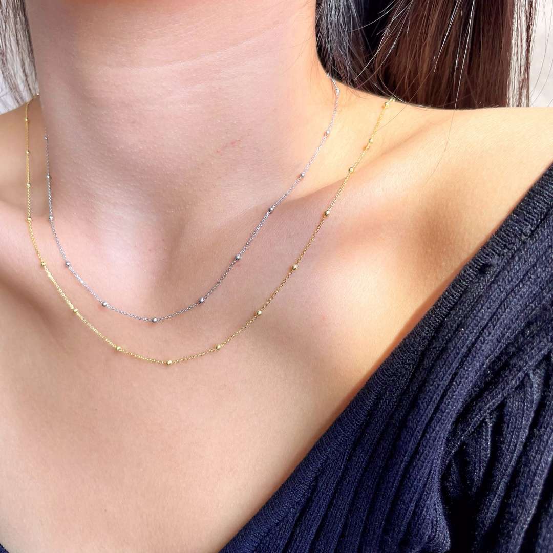[HOT]Small Bead Clavicle Chain Simple Necklace