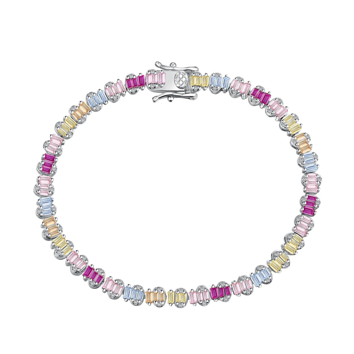 [HOT]Delicate Colorful Emerald Cut Party Bracelet
