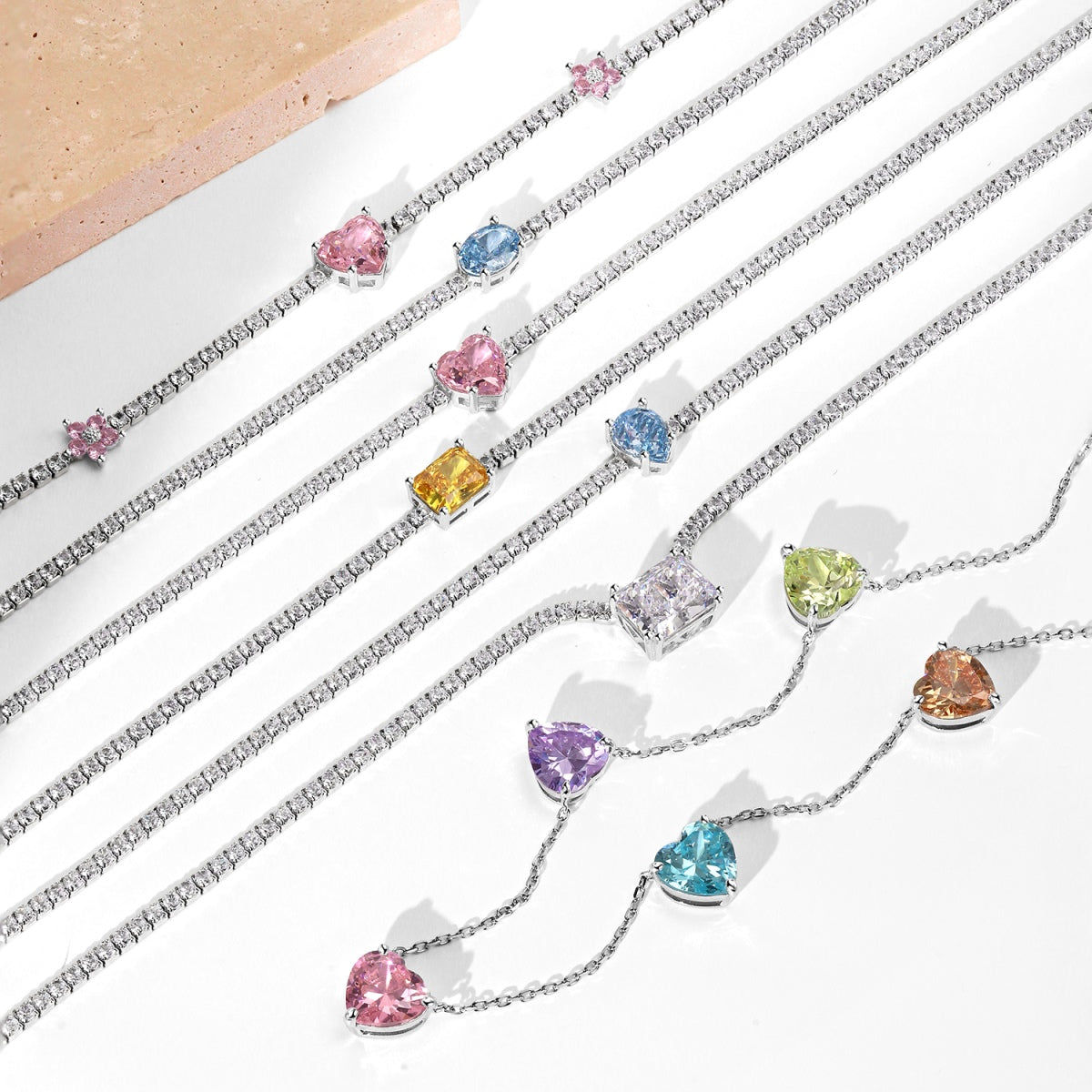 [HOT]Dazzling Pink Heart Flower Necklace
