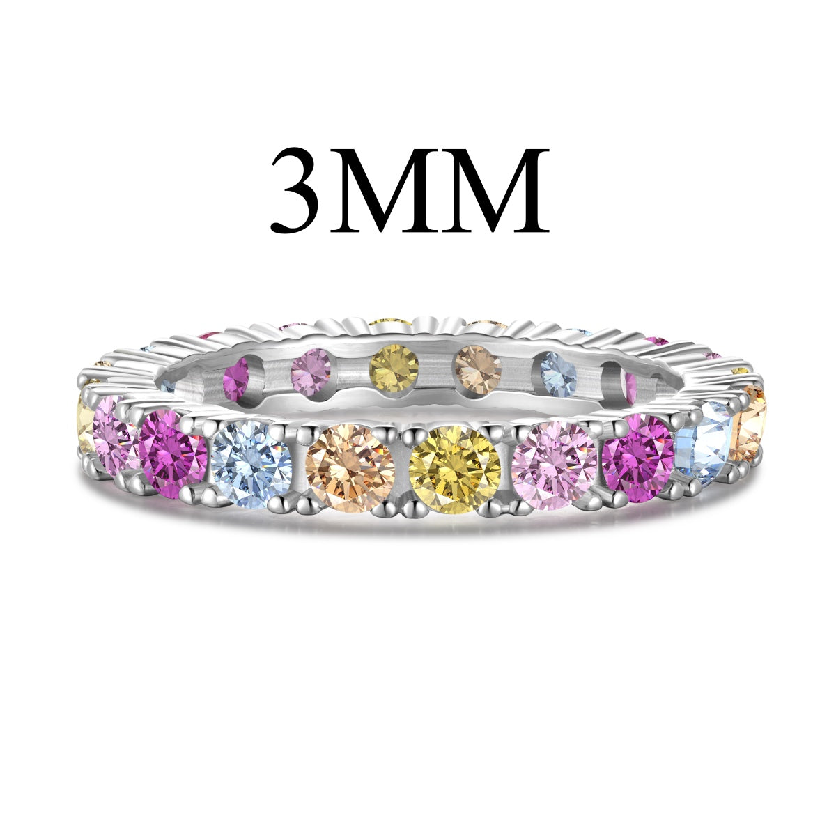 [HOT]Dazzling Lustrous Round Cut Tennis Ring