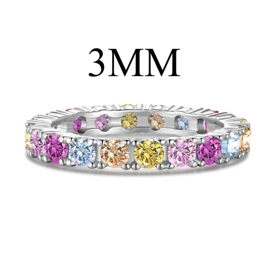 [HOT]Dazzling Lustrous Round Cut Tennis Ring