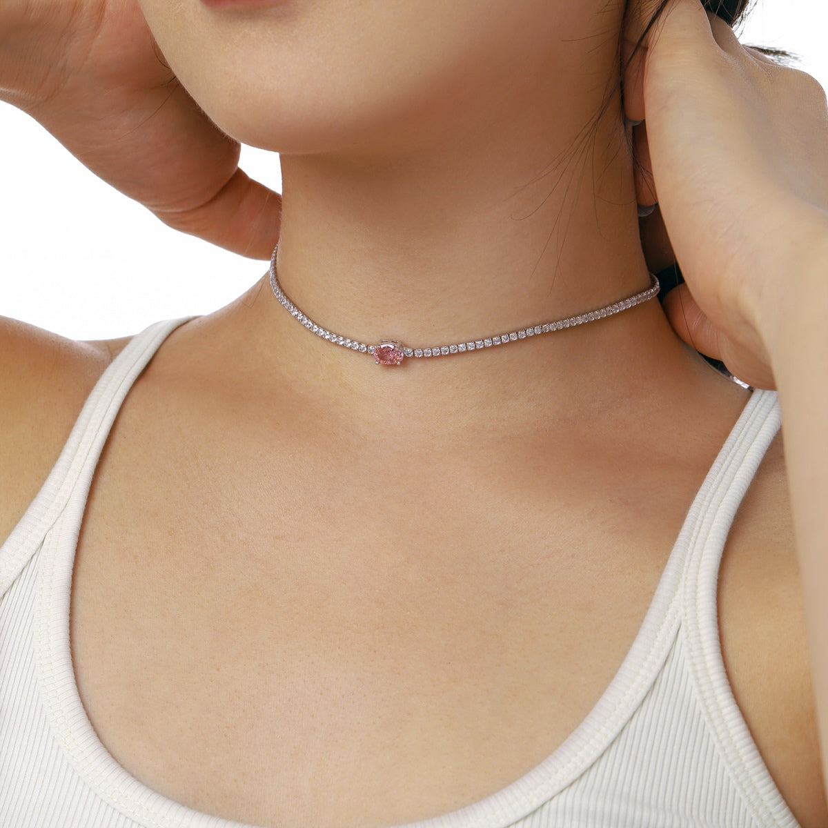 [HOT]1.0 Carat Shining Oval Cut Necklace