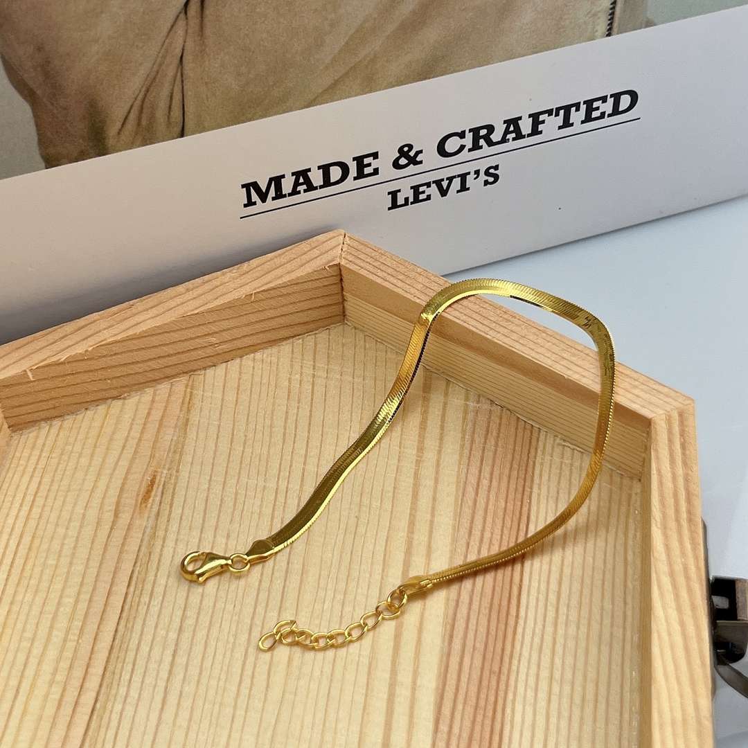 [HOT]Flat Snake Bone Chain Blade Necklace