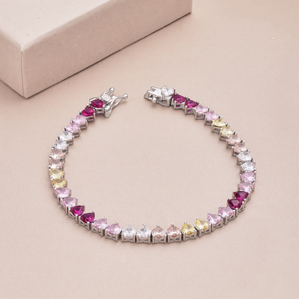 [HOT]Luxurious Colorful Romantic Heart Shape Lover Bracelet