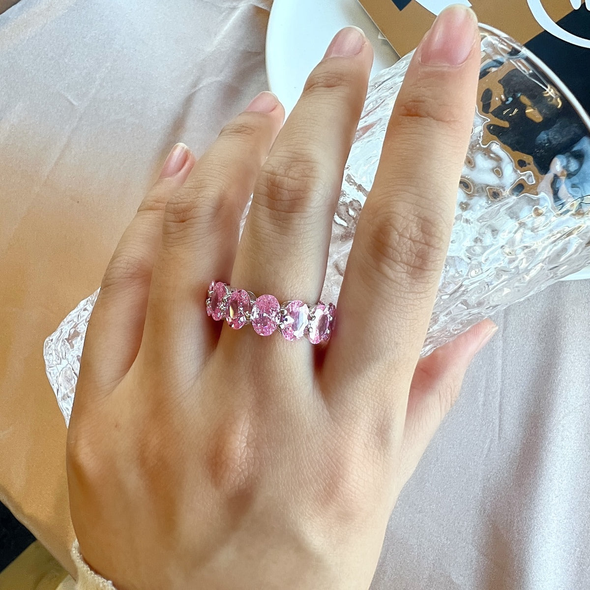 [HOT]Dainty Elongated Cushion Cut Tennis Ring