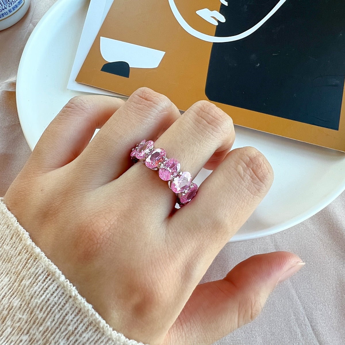 [HOT]Dainty Elongated Cushion Cut Tennis Ring