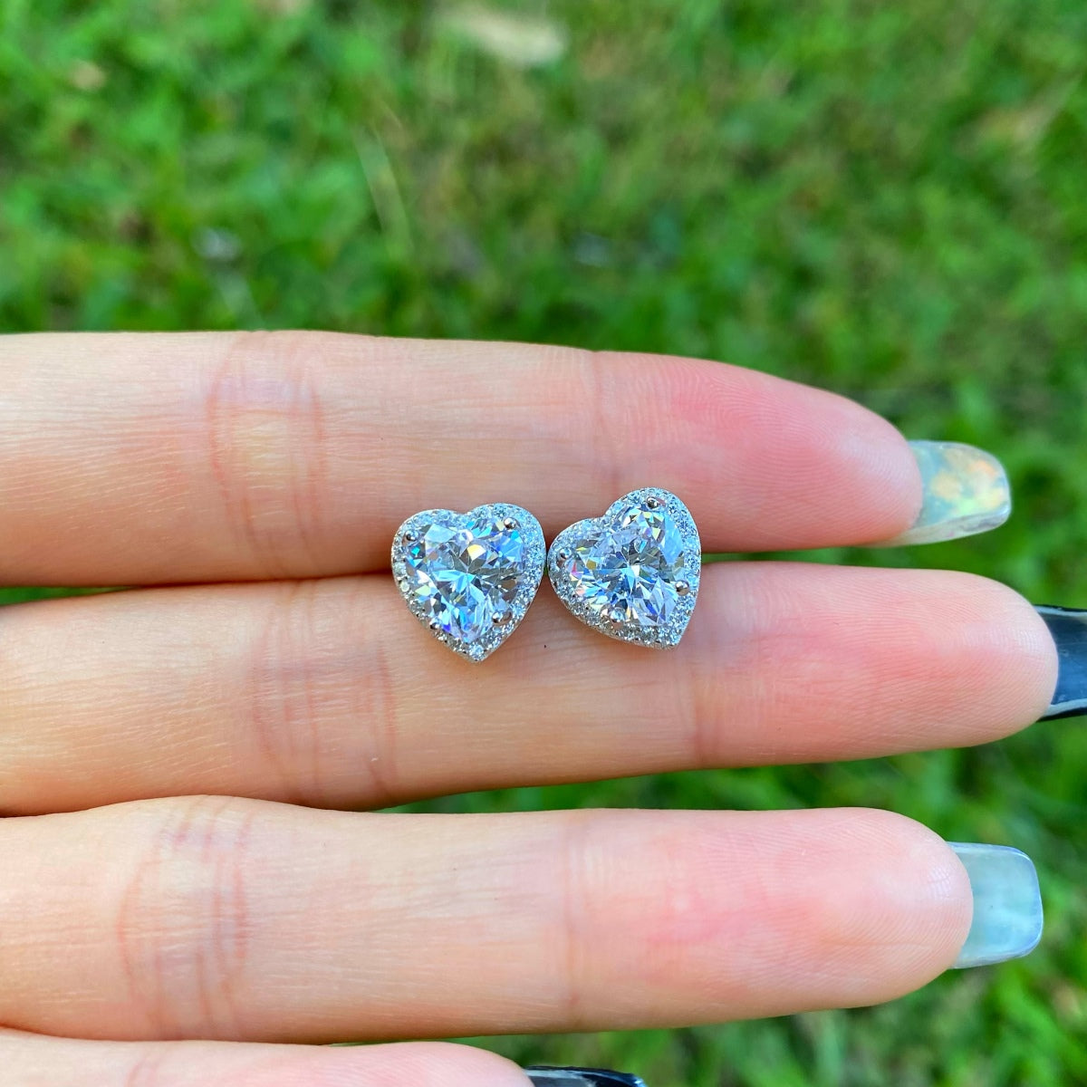 [HOT]Sparkling Heart Shape Lover Earrings