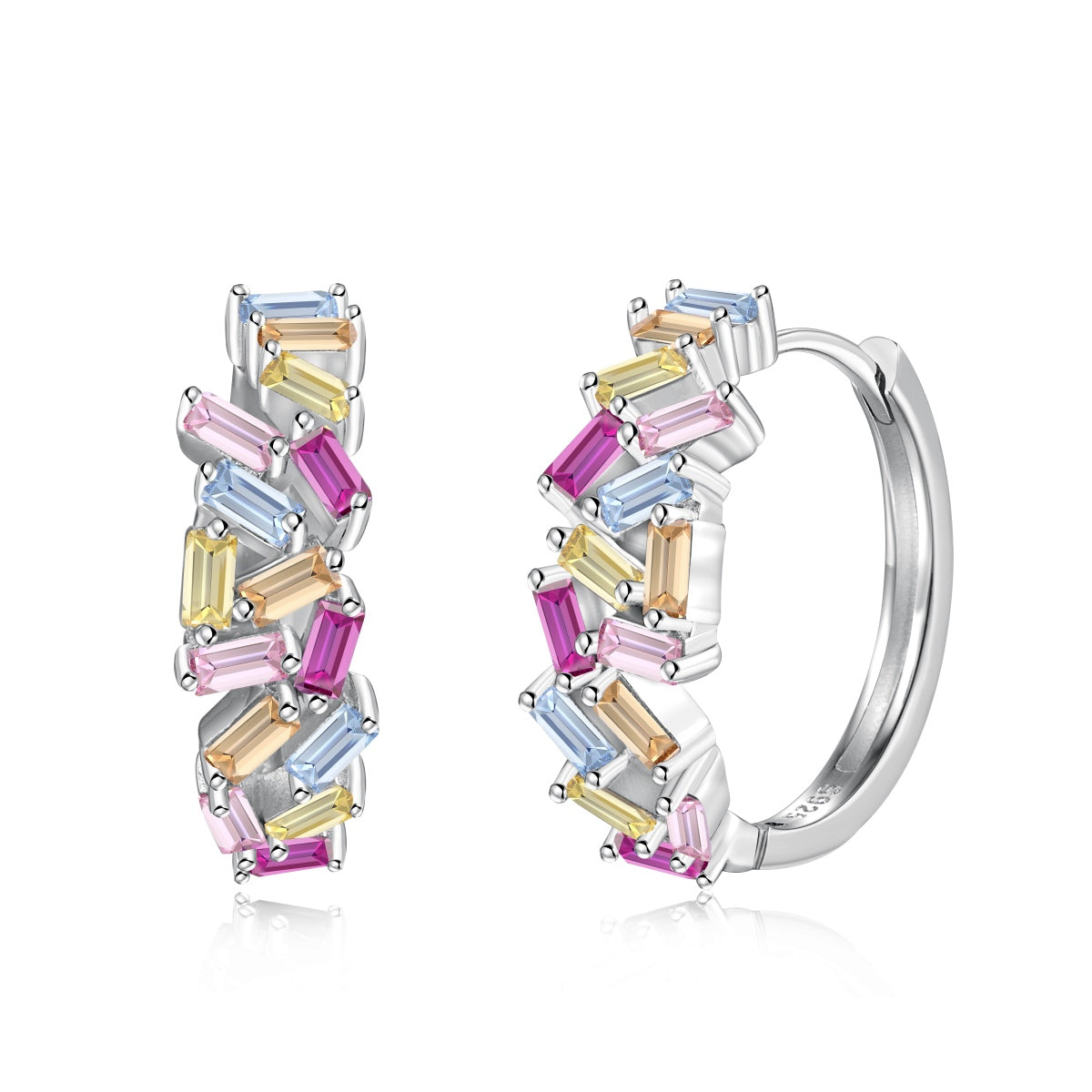 [HOT]Dazzling Colorful Emerald Cut Daily Earrings