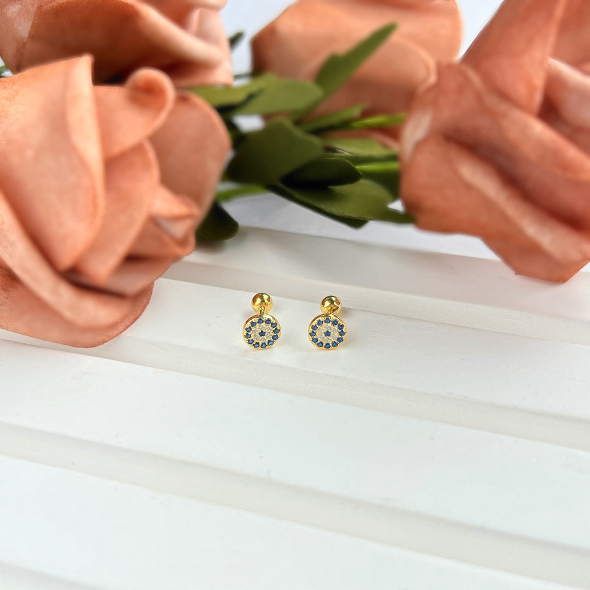 [HOT]Devil's Eye Ear Bone Nail Earrings