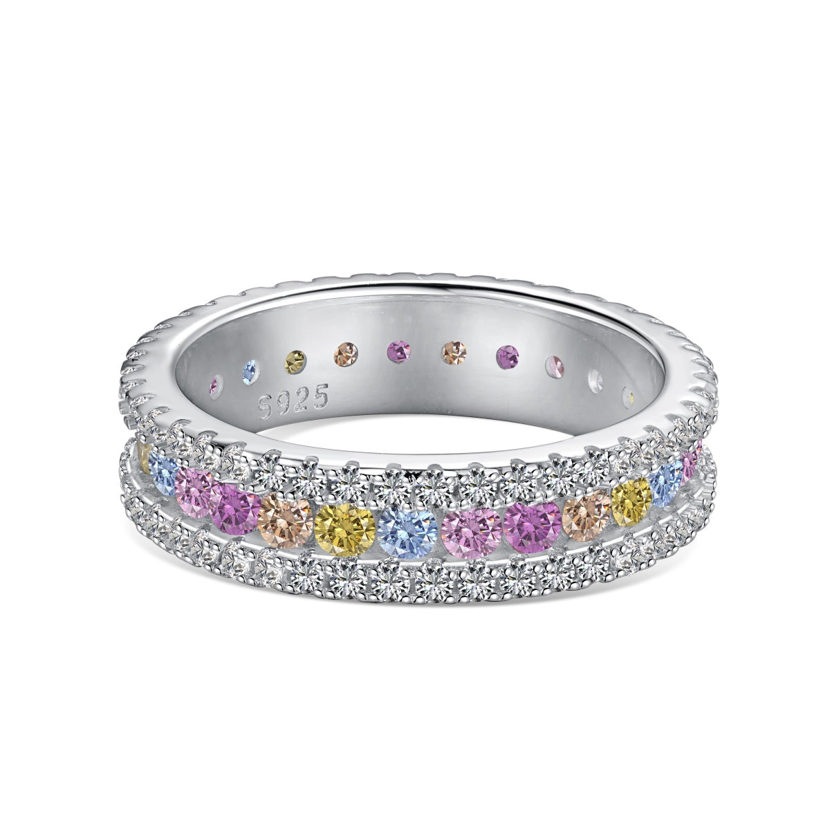 [HOT]Delicate Colorful Round Cut Daily Ring